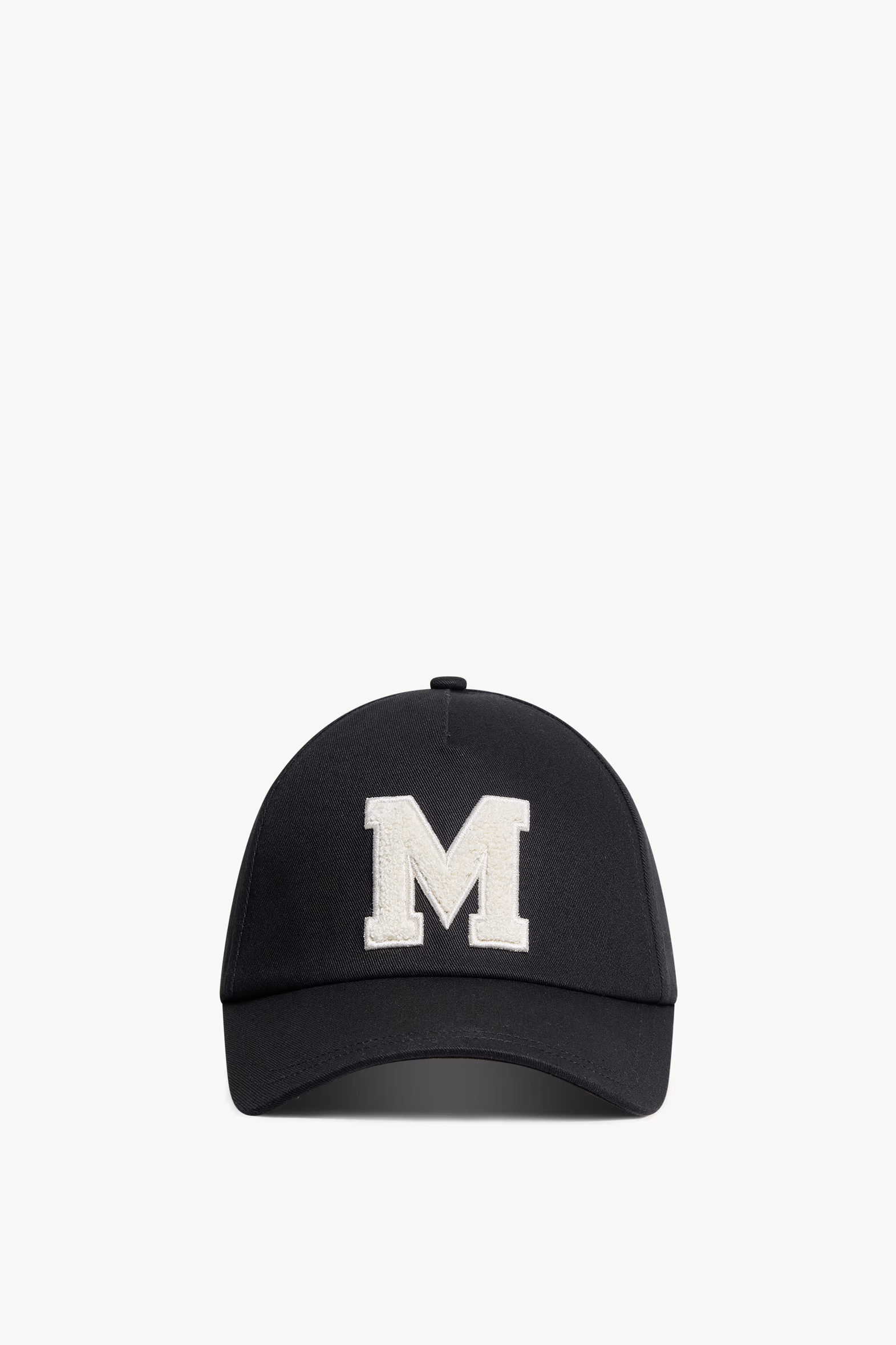 Casquette en gabardine de coton à monogramme Hommes Noir Moncler 0
